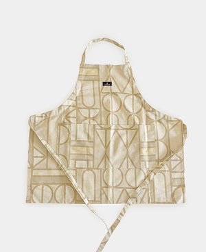 Legae Peace neutral coloured apron, with adjustable straps made in Cape Town South Africa.