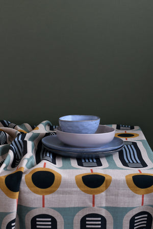 Happiness Table Cloth - new in 100% Linen