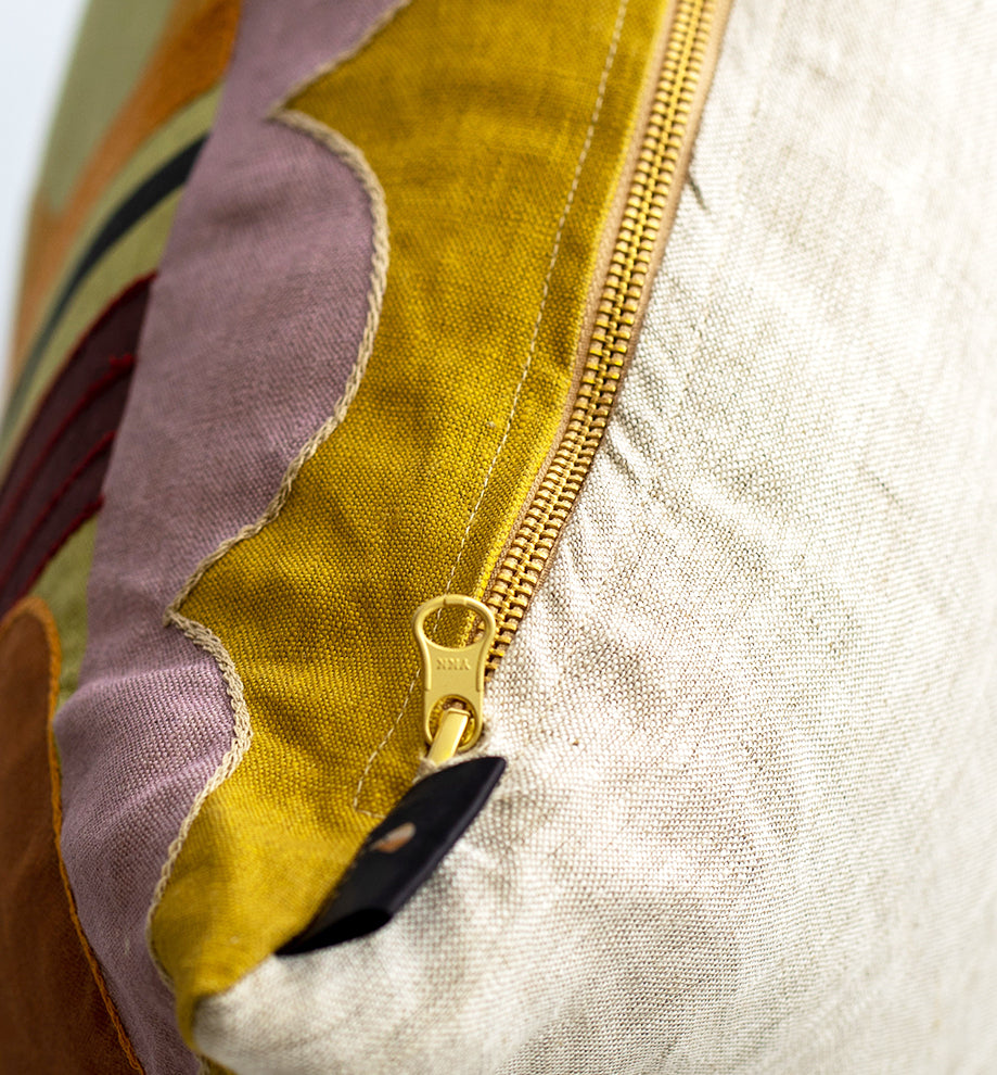 Bau Abstract Linen Throw Pillow