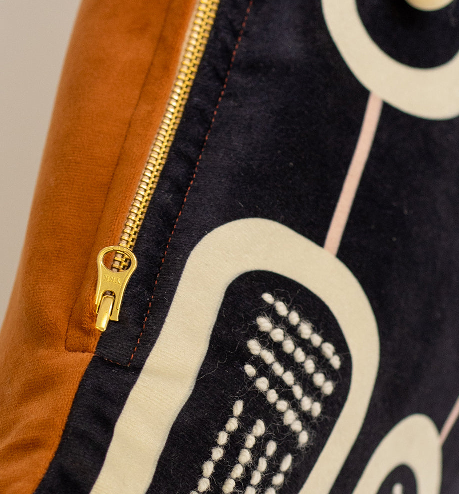 BEADED LUMI - Velvet Throw Pillow