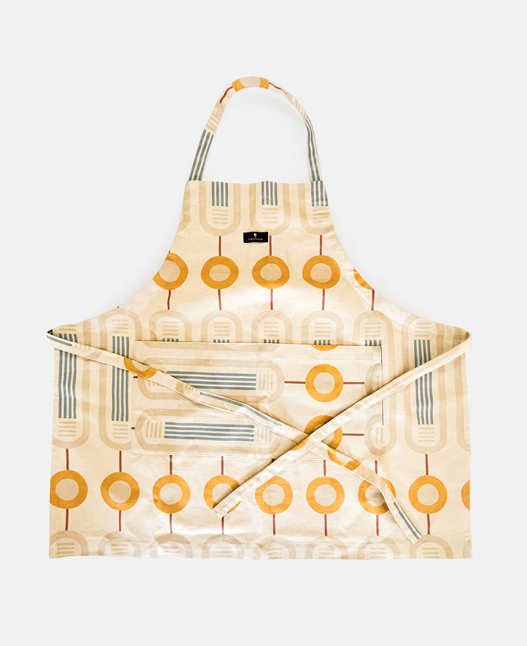 Happiness Apron 80cm (W) x 75cm (H) | Linen & Cotton Blend | Adjustable straps