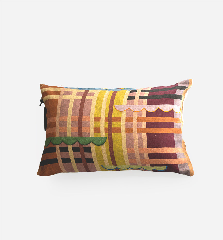 Pillar Linen embroidered  Pillow