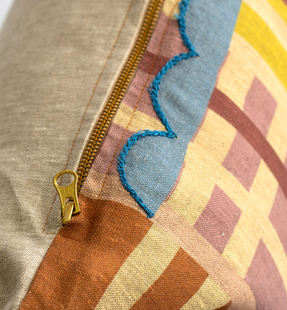 Pillar Linen embroidered  Pillow